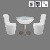 Комплект светящейся мебели Стол+2 стула V5