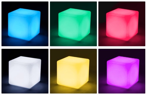 Светильник Куб 40 питание от сети 220В, RGB