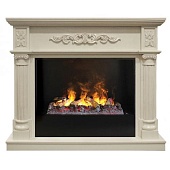 Каминокомплект Real Flame Silvia WT (белый с патиной)+3D Cassette 630